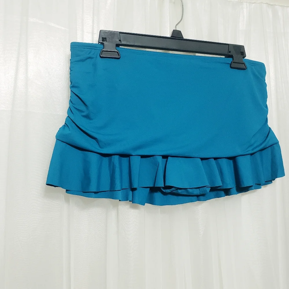 Sz 10 La Blanca  Island Goddess Ruffle Swim Skirt - Picture 5 of 16